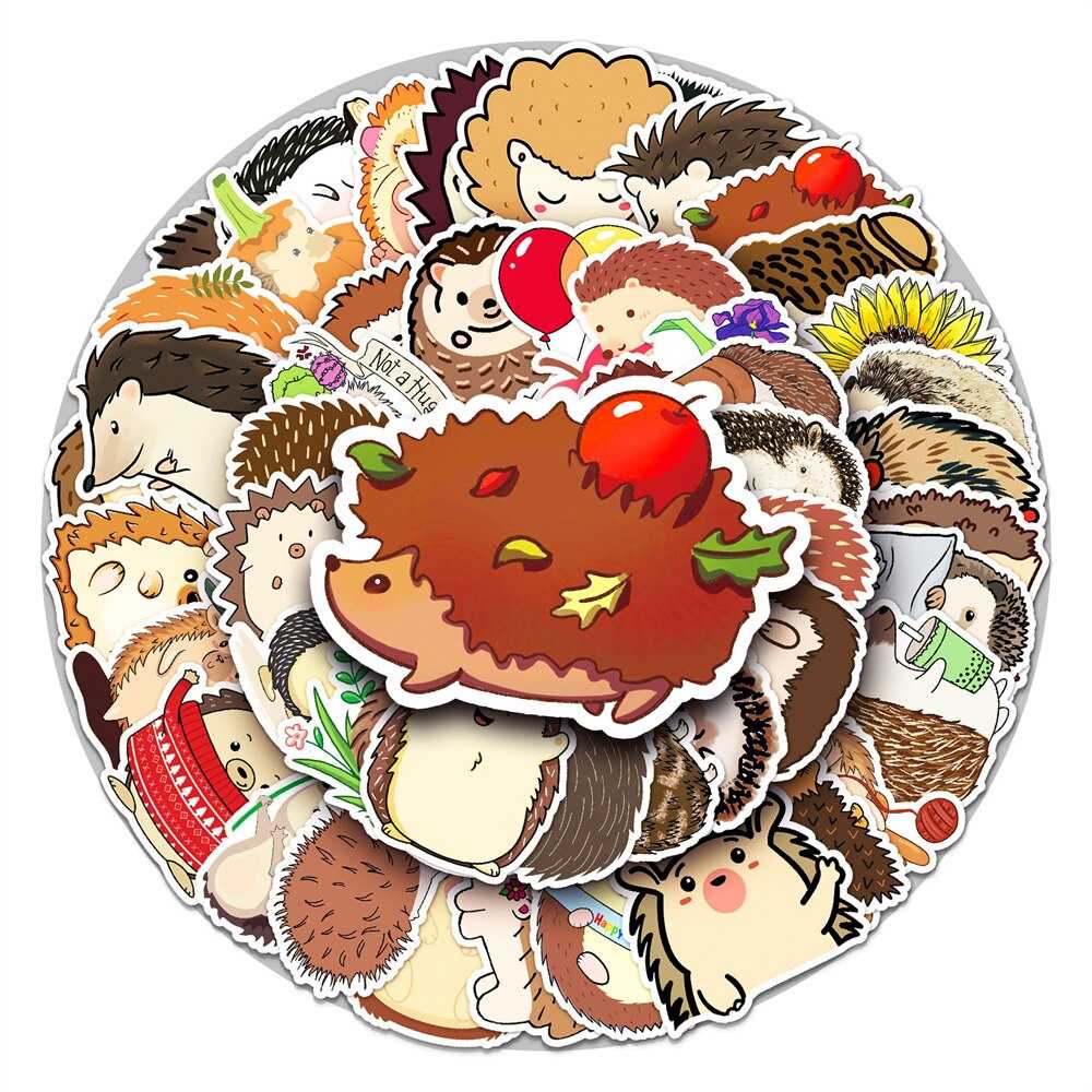 Hedgehog Stickers Pack - Famous Waterproof Bundle Stickers-GraffitiWallArt