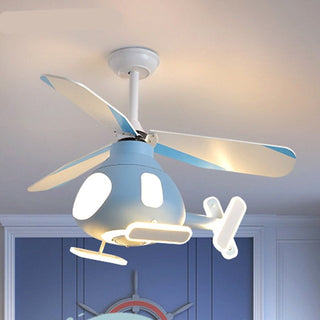 Helicopter Ceiling Light and Fan for Kids Room-GraffitiWallArt