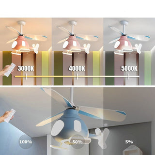 Helicopter Ceiling Light and Fan for Kids Room-GraffitiWallArt