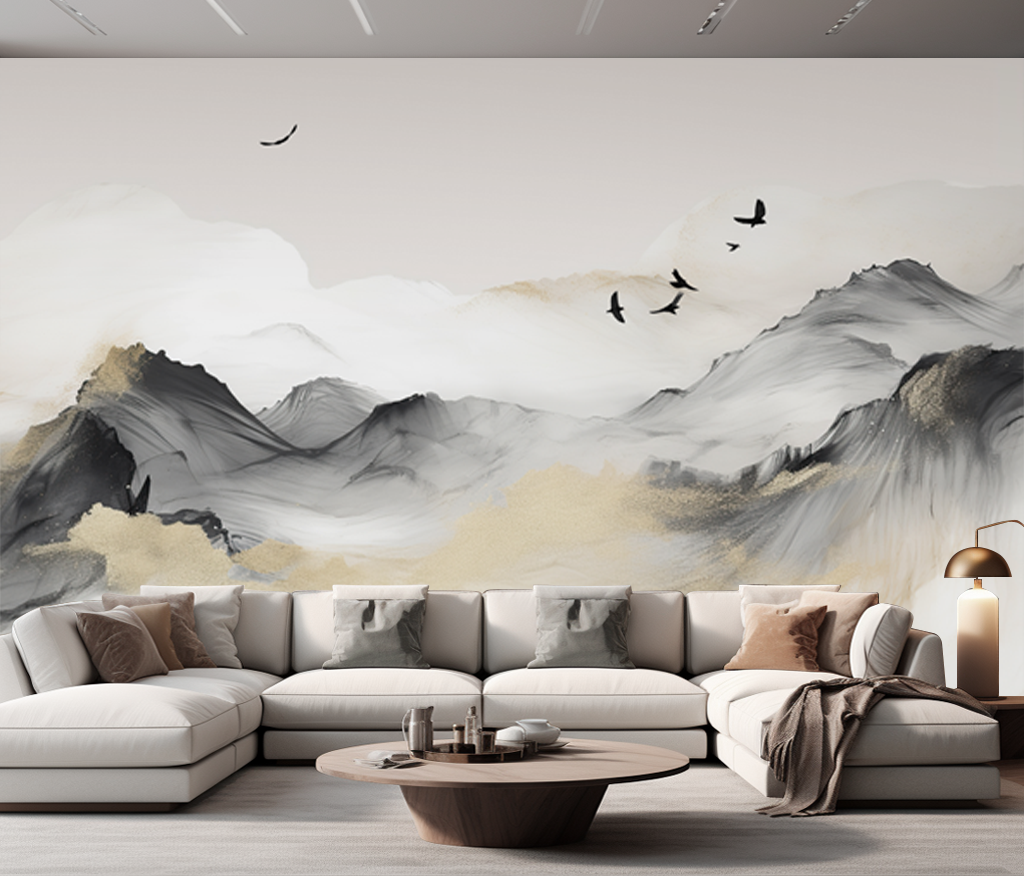 Hilly Mountains Wallpaper Murals-GraffitiWallArt