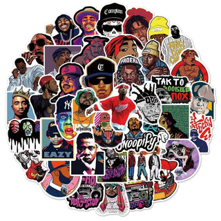 Hip Hop DJ Rap Rock Vinyl Stickers Pack-GraffitiWallArt