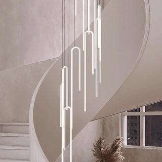 Hooked Bars Linear Staircase Chandelier Lighting-GraffitiWallArt