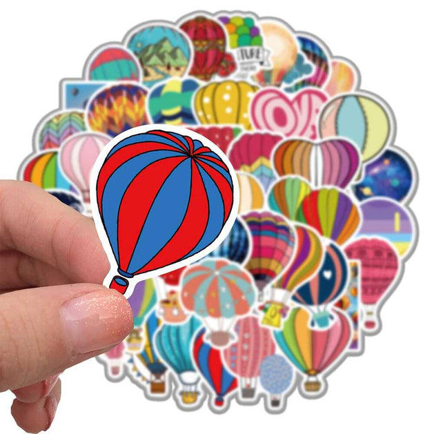 Hot Air Balloon Stickers Pack - Vibrant Designs-GraffitiWallArt