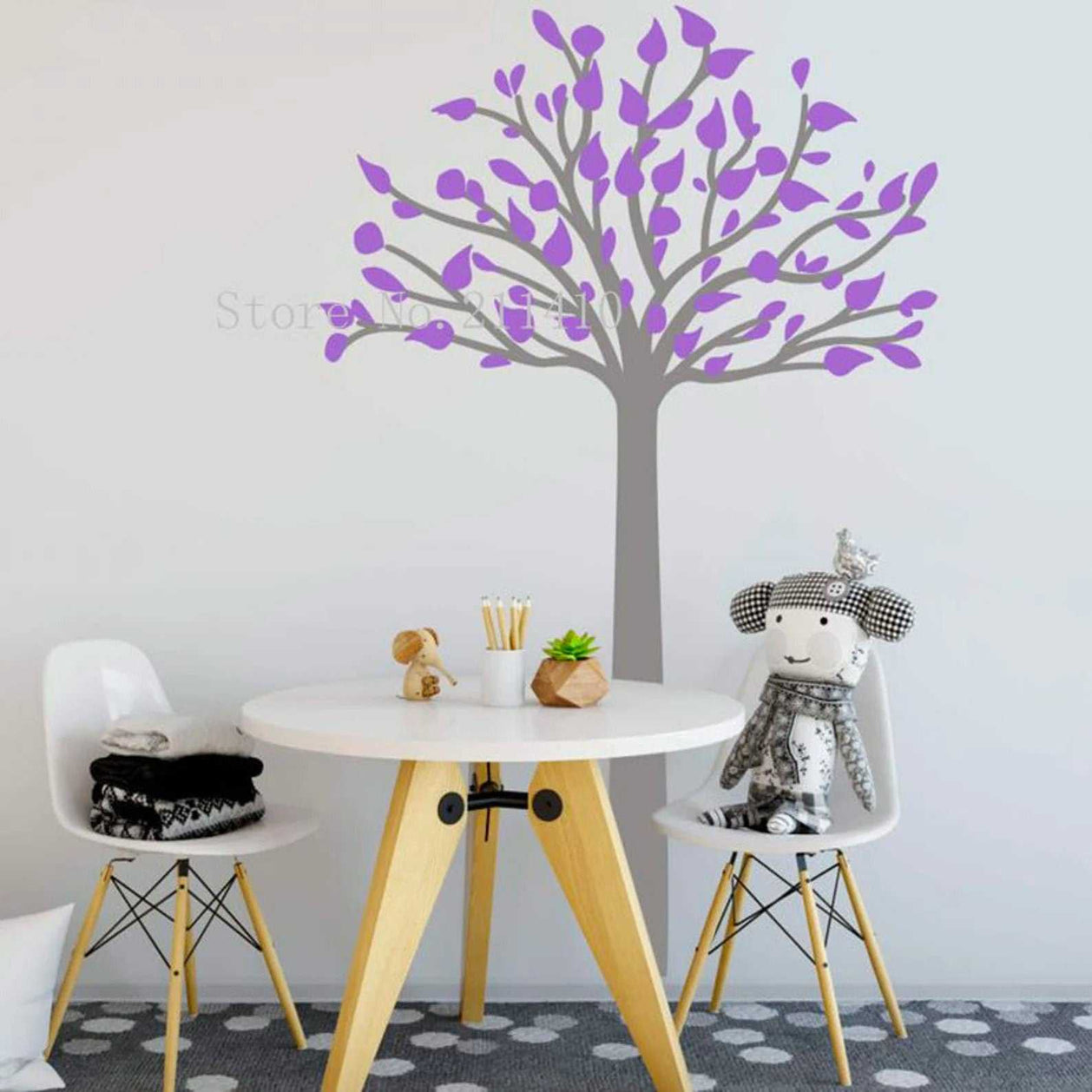 Huge Tree Wall Sticker | Self-adhesive Nursery Tree Decals-GraffitiWallArt