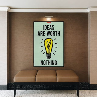 Ideas are Worth Nothing - Monopoly Canvas Wall Art-GraffitiWallArt