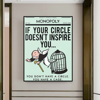 If Your Circle Doesn’t Inspire You: Monopoly Canvas Wall Art-GraffitiWallArt