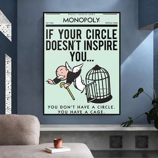 If Your Circle Doesn’t Inspire You: Monopoly Canvas Wall Art-GraffitiWallArt