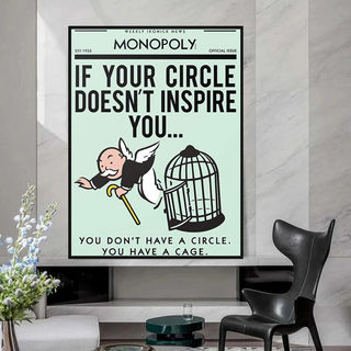 If Your Circle Doesn’t Inspire You: Monopoly Canvas Wall Art-GraffitiWallArt