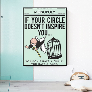 If Your Circle Doesn’t Inspire You: Monopoly Canvas Wall Art-GraffitiWallArt