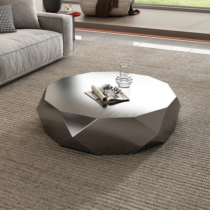 Italian Designer Auxiliar Metal Coffee Table-GraffitiWallArt