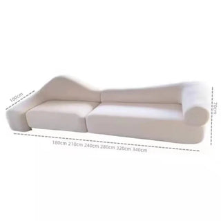 Italian minimalist Curved Sofa Set-GraffitiWallArt