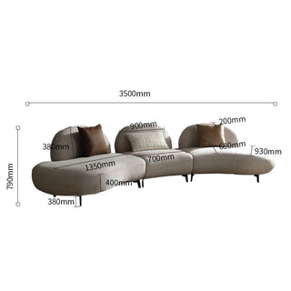 Italian Retro Style Arc Combination Sofa Set-GraffitiWallArt