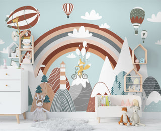 Its Rainbow Day: Kids Nursery Wallpaper Mural-GraffitiWallArt