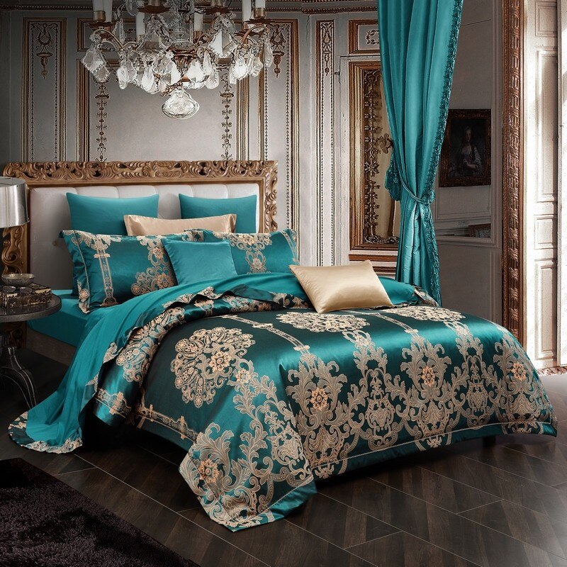 Jacquard Satin Bedding Set-GraffitiWallArt