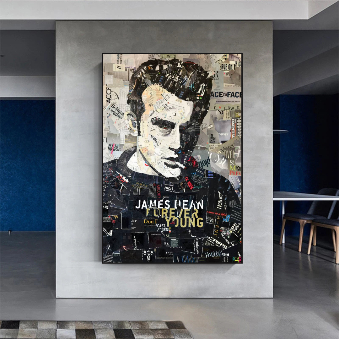 James Byron Dean Canvas Art: Authentic and Timeless-GraffitiWallArt