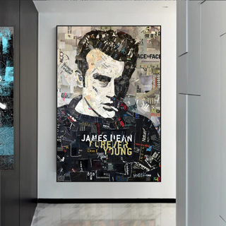 James Byron Dean Canvas Art: Authentic and Timeless-GraffitiWallArt