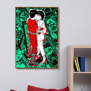 Japan Wall Art Kaneda & Kei Kiss Canvas Wall Art-GraffitiWallArt