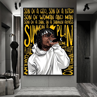 Jid J.I.D Rapper Singer Canvas Wall Art-GraffitiWallArt