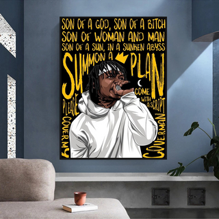 Jid J.I.D Rapper Singer Canvas Wall Art-GraffitiWallArt