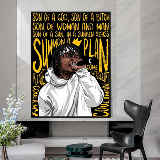 Jid J.I.D Rapper Singer Canvas Wall Art-GraffitiWallArt