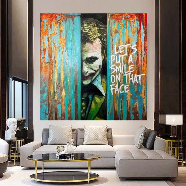 Joker Smile Canvas Wall Art - Exquisite Home Decor-GraffitiWallArt