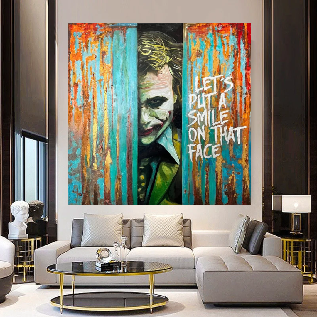 Joker Smile Canvas Wall Art - Exquisite Home Decor-GraffitiWallArt