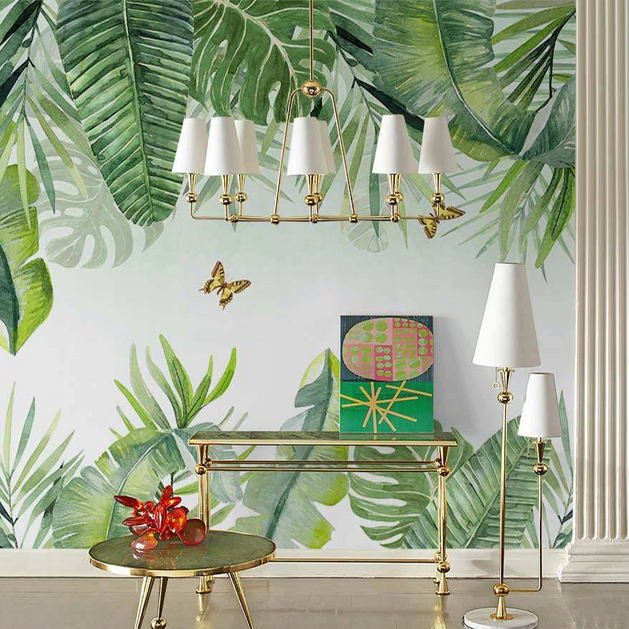 Jungle leafs Wallpaper Murals-GraffitiWallArt