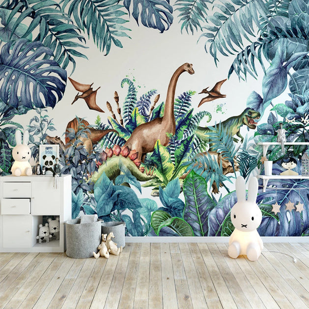 Jurassic Park Adventure Nursery Wallpaper-GraffitiWallArt