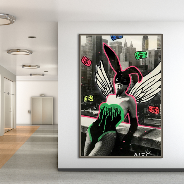 Kate Moss Bunny Girl Poster - Alec Exclusive Art Collection-GraffitiWallArt