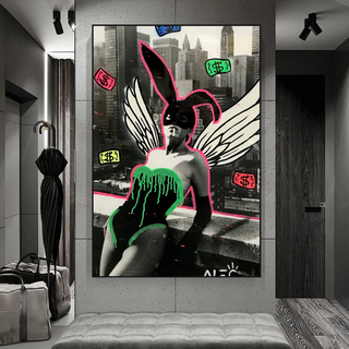 Kate Moss Bunny Girl Poster - Alec Exclusive Art Collection-GraffitiWallArt