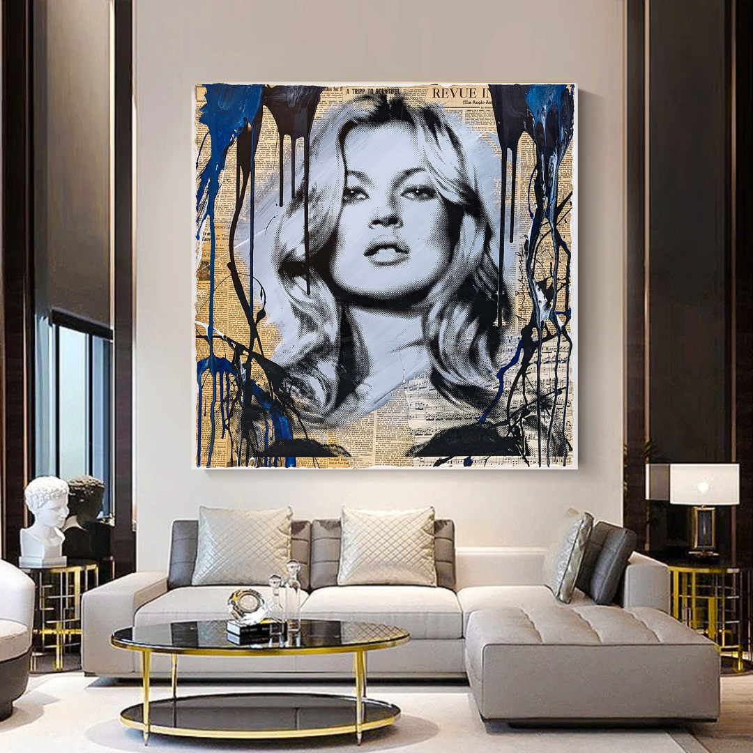 Kate Moss Canvas Wall Art: Banksy-inspired home decor-GraffitiWallArt