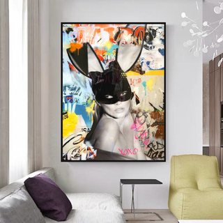 Kate Moss Graffiti Canvas Wall Art-GraffitiWallArt