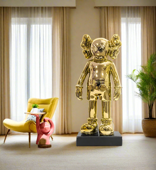 KAWS Companion Electroplated Gold Edition - GraffitiWallArt