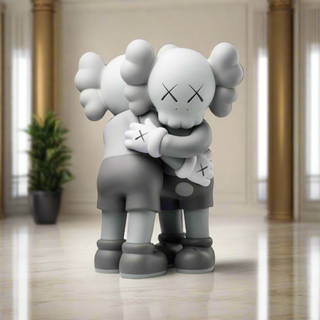 KAWS Hug Together Vinyl Figure Black-GraffitiWallArt