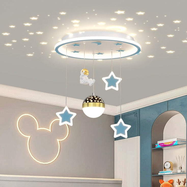 Kids Astronaut Chandeliers Light | Kids Room Decor Lights-GraffitiWallArt