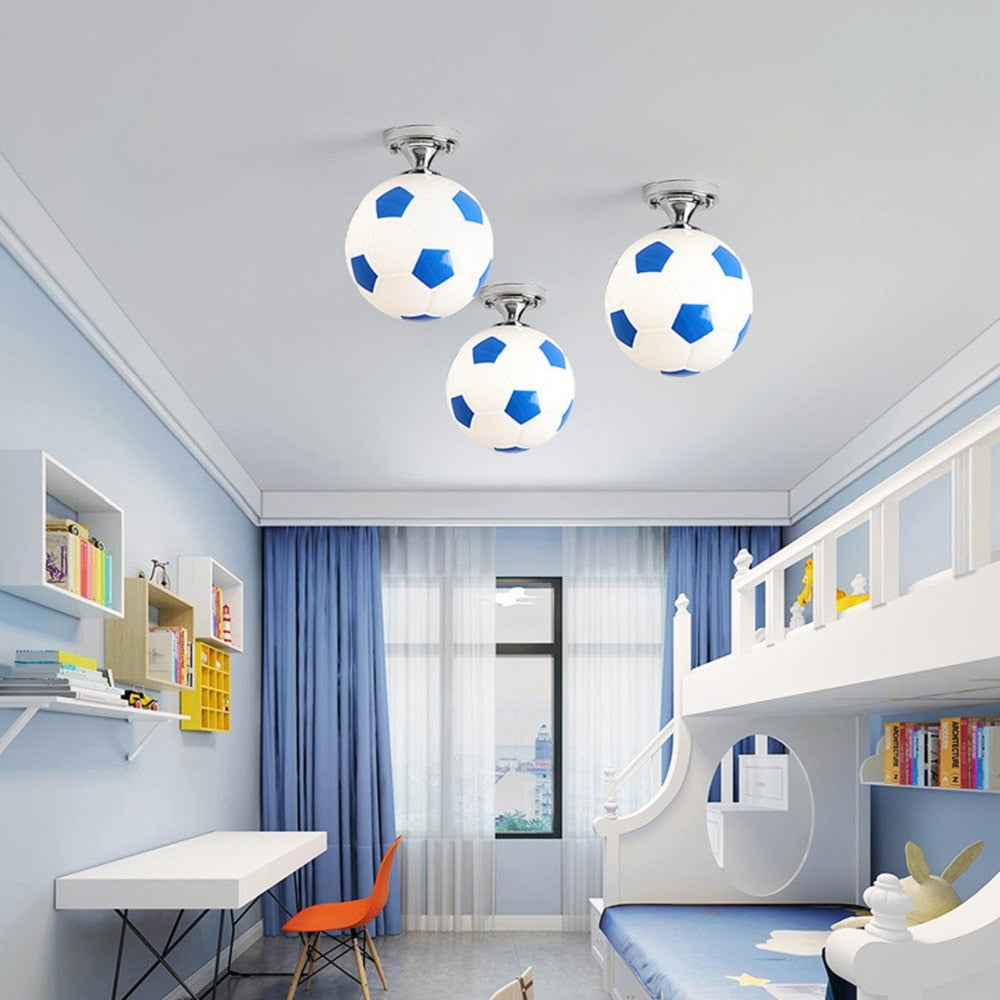 Kids Football Pendant Ceiling Light | Kids Room Decor Lights-GraffitiWallArt