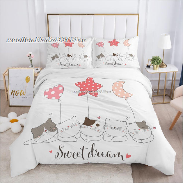 Kids Kitty Bedding Set | Find the Perfect Kitty Bedding Set-GraffitiWallArt