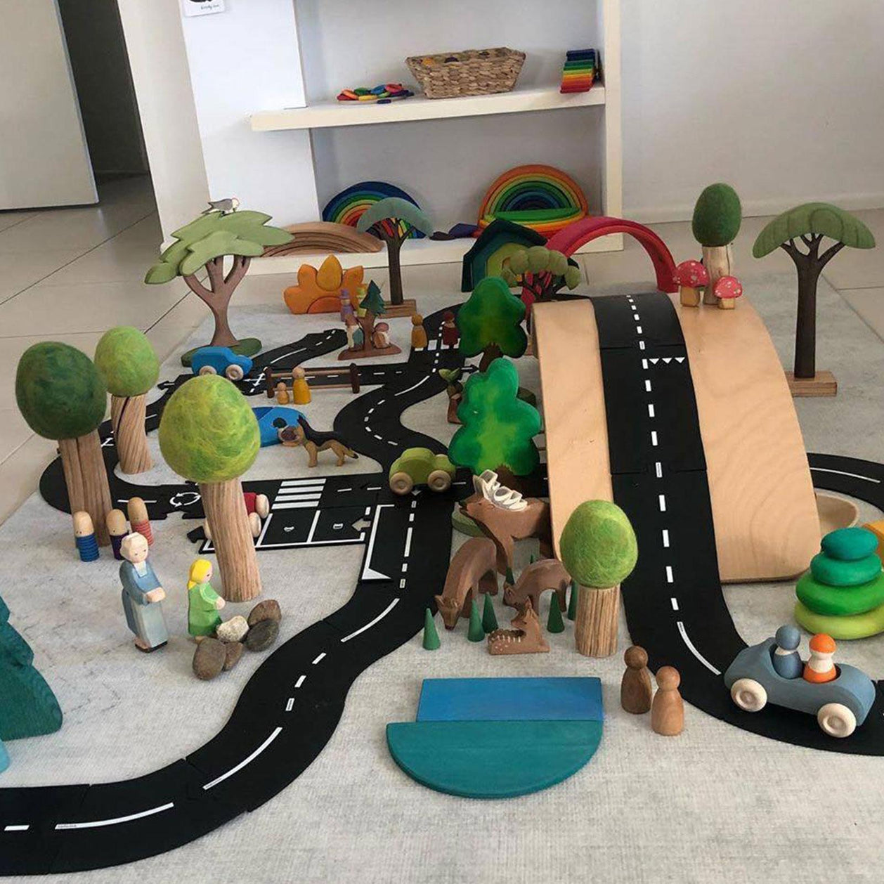 Kids Nursery Road Track Puzzle - Road Building Motorway-GraffitiWallArt