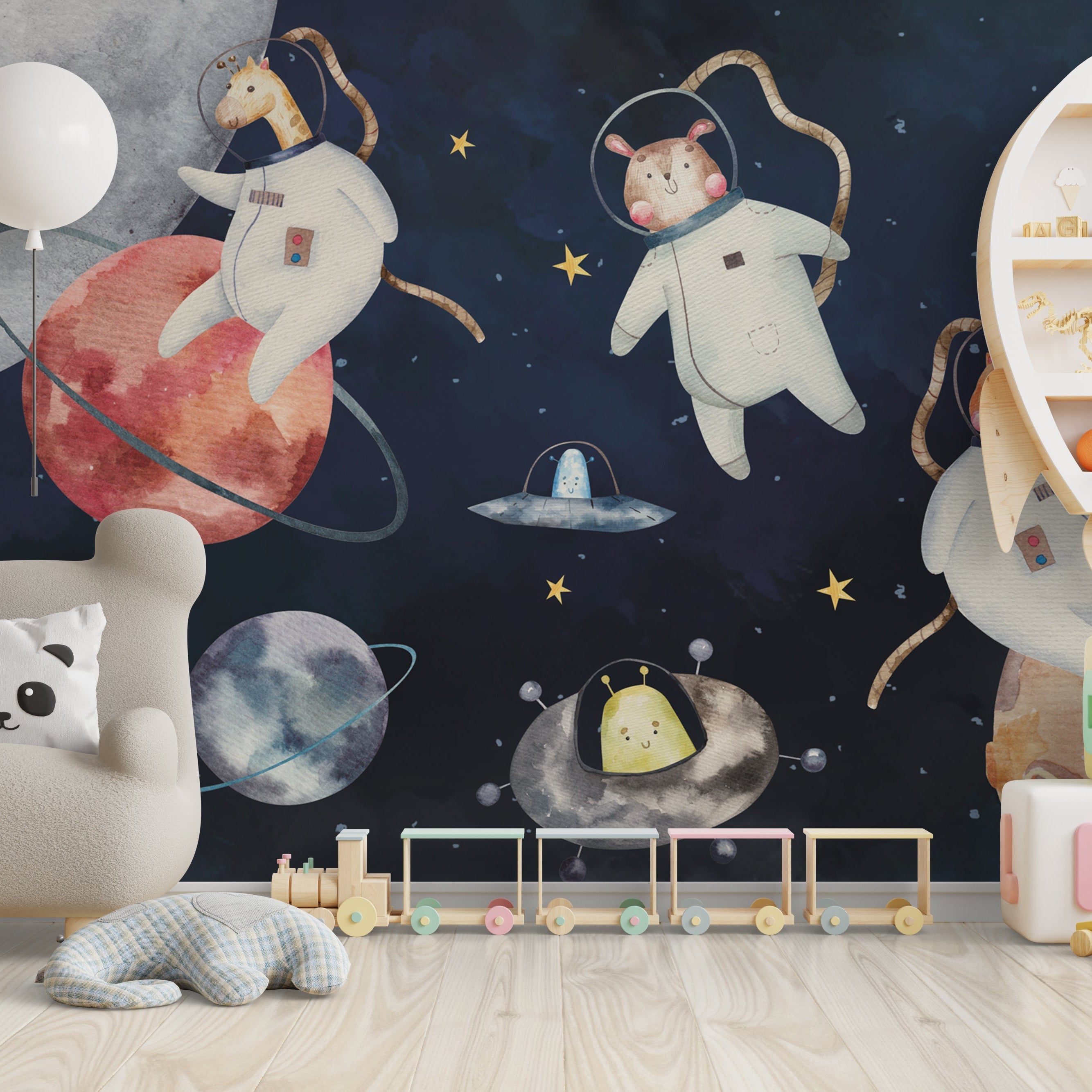 Kids Room Wallpaper Mural: Astronauts Collection-GraffitiWallArt