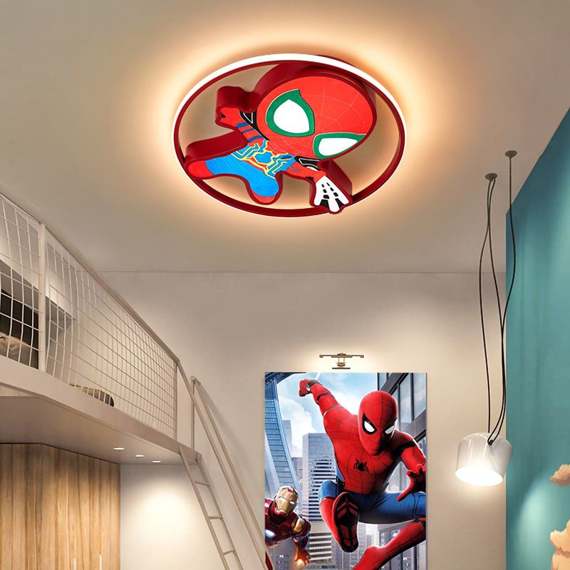 Kids Spiderman Ceiling Light | Kids Room Decor Lights-GraffitiWallArt