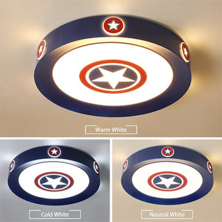 Kids Superman / Captain America Ceiling Light | Kids Room Decor Lights-GraffitiWallArt