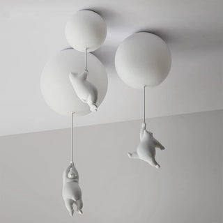 Kids Teddy Bears Holding Balloons Ceiling Light | Kids Room Decor Lights-GraffitiWallArt