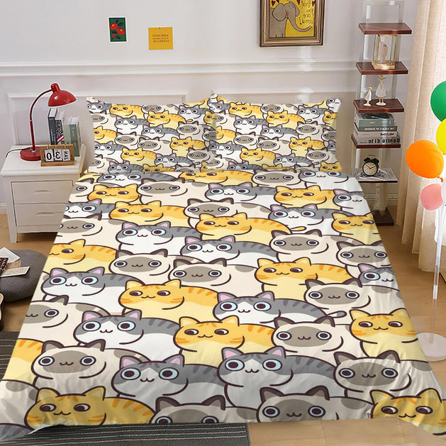 kitty bedding set: Ultimate comfort and style-GraffitiWallArt