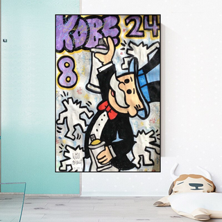 Kobe: Mr Monopoly Canvas Wall Art – Exclusive Design-GraffitiWallArt