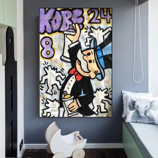 Kobe: Mr Monopoly Canvas Wall Art – Exclusive Design-GraffitiWallArt