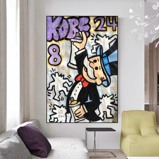 Kobe: Mr Monopoly Canvas Wall Art – Exclusive Design-GraffitiWallArt