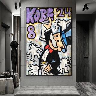 Kobe: Mr Monopoly Canvas Wall Art – Exclusive Design-GraffitiWallArt