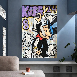 Kobe: Mr Monopoly Canvas Wall Art – Exclusive Design-GraffitiWallArt