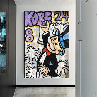 Kobe: Mr Monopoly Canvas Wall Art – Exclusive Design-GraffitiWallArt