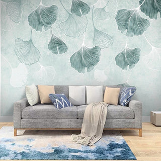 Large Green Leaf Wallpaper for Home Wall Decor-GraffitiWallArt